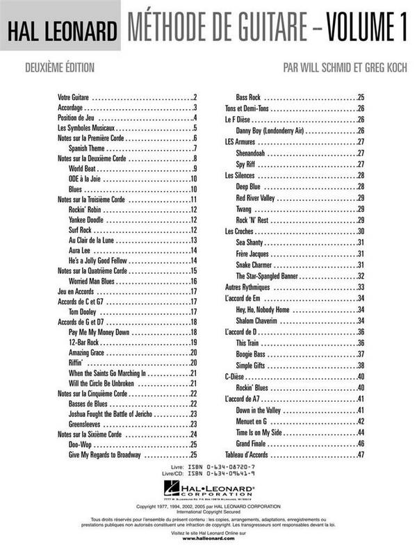 Méthode de guitare vol.1 (frz)