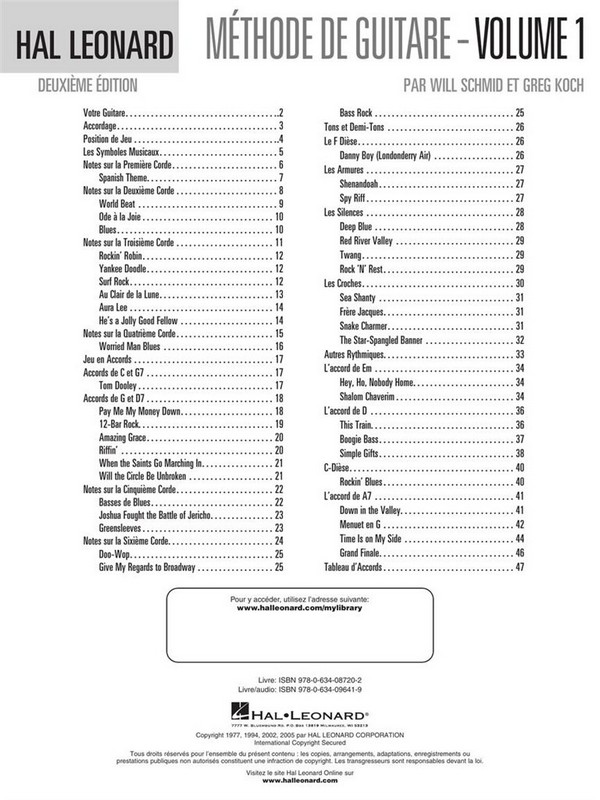 Méthode de guitare vol.1 (+CD) (frz)