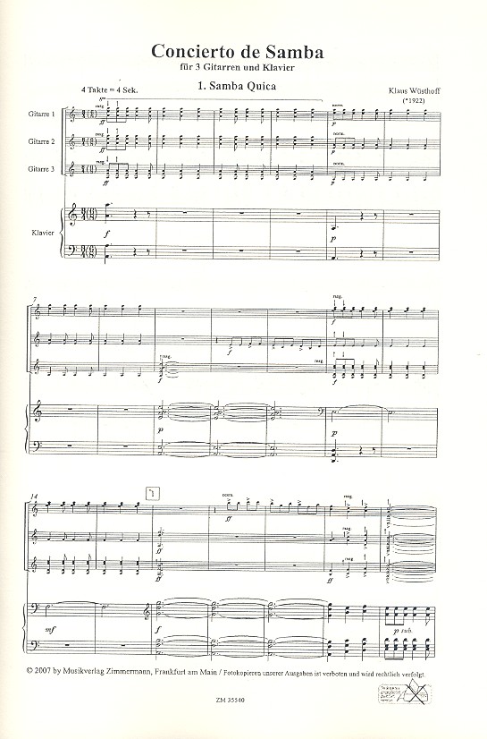 Concierto de Samba für 3 Gitarren