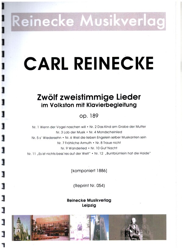 12 zweistimmige Lieder im Volkston op.189