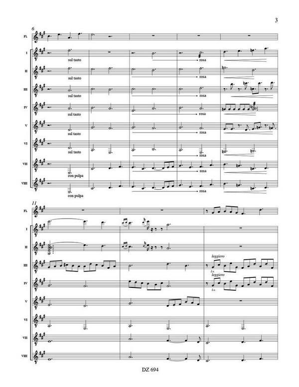 Alba für 8 Gitarren und Flöte