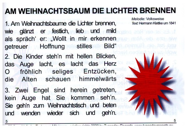 Weihnachtslieder-Texte zum Mitsingen