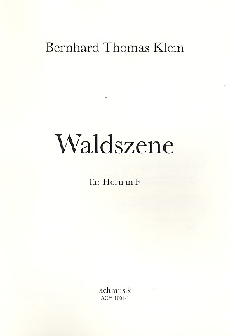 Waldszene für Horn in F