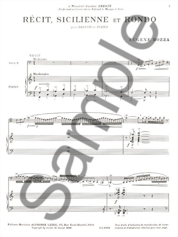 Recit, sicilienne et rondo pour