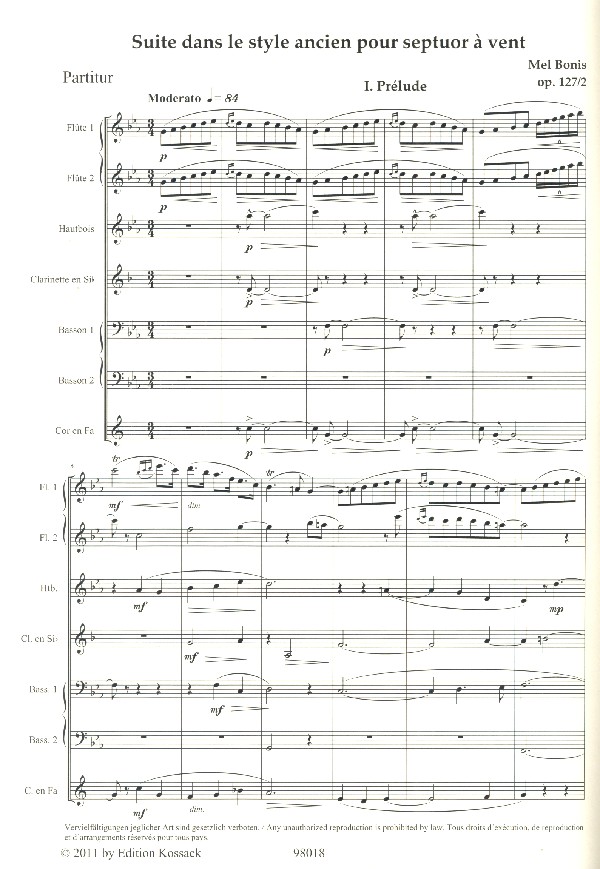 Suite dans le style ancien pour 2 flutes,