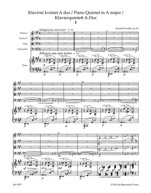 Quintett A-Dur op.81