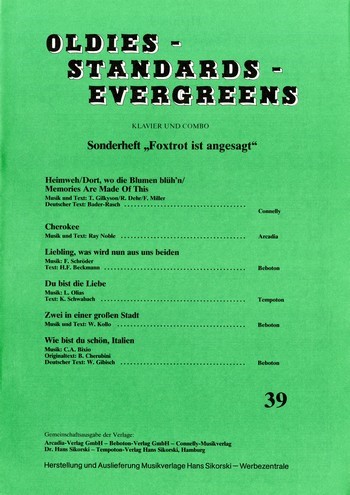 Oldies Standards Evergreens Band 39: