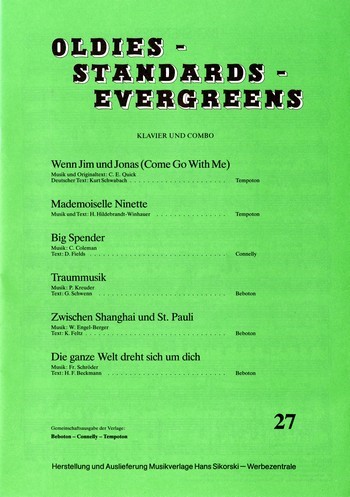 Oldies Standards Evergreens Band 27: