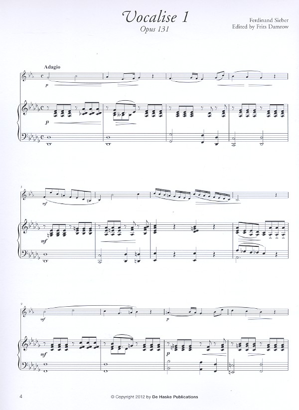 Vocalises für Trompete und Klavier