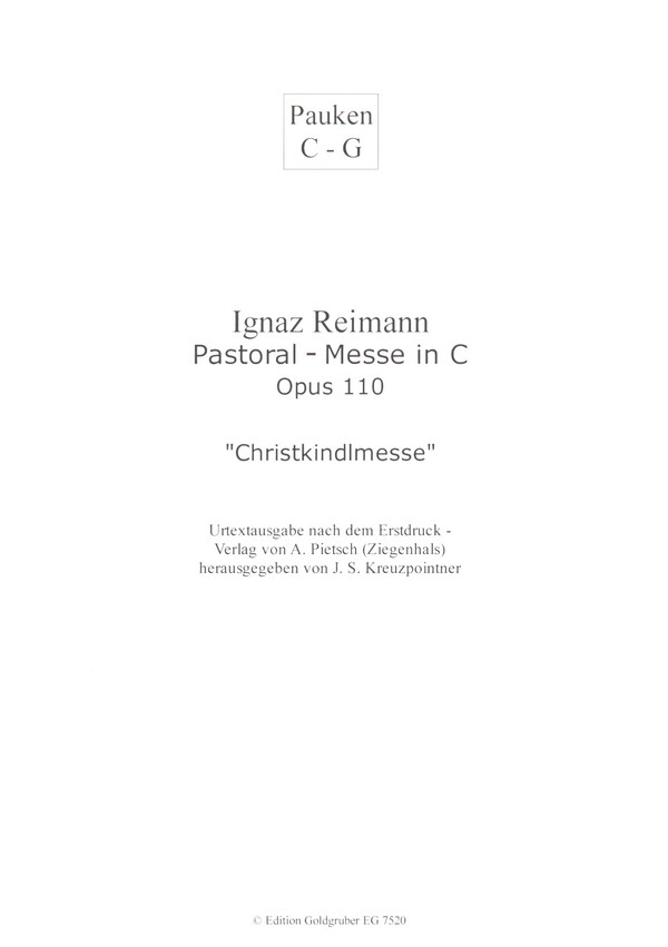 Pastoral-Messe in C op.110 'Christkindlmesse'