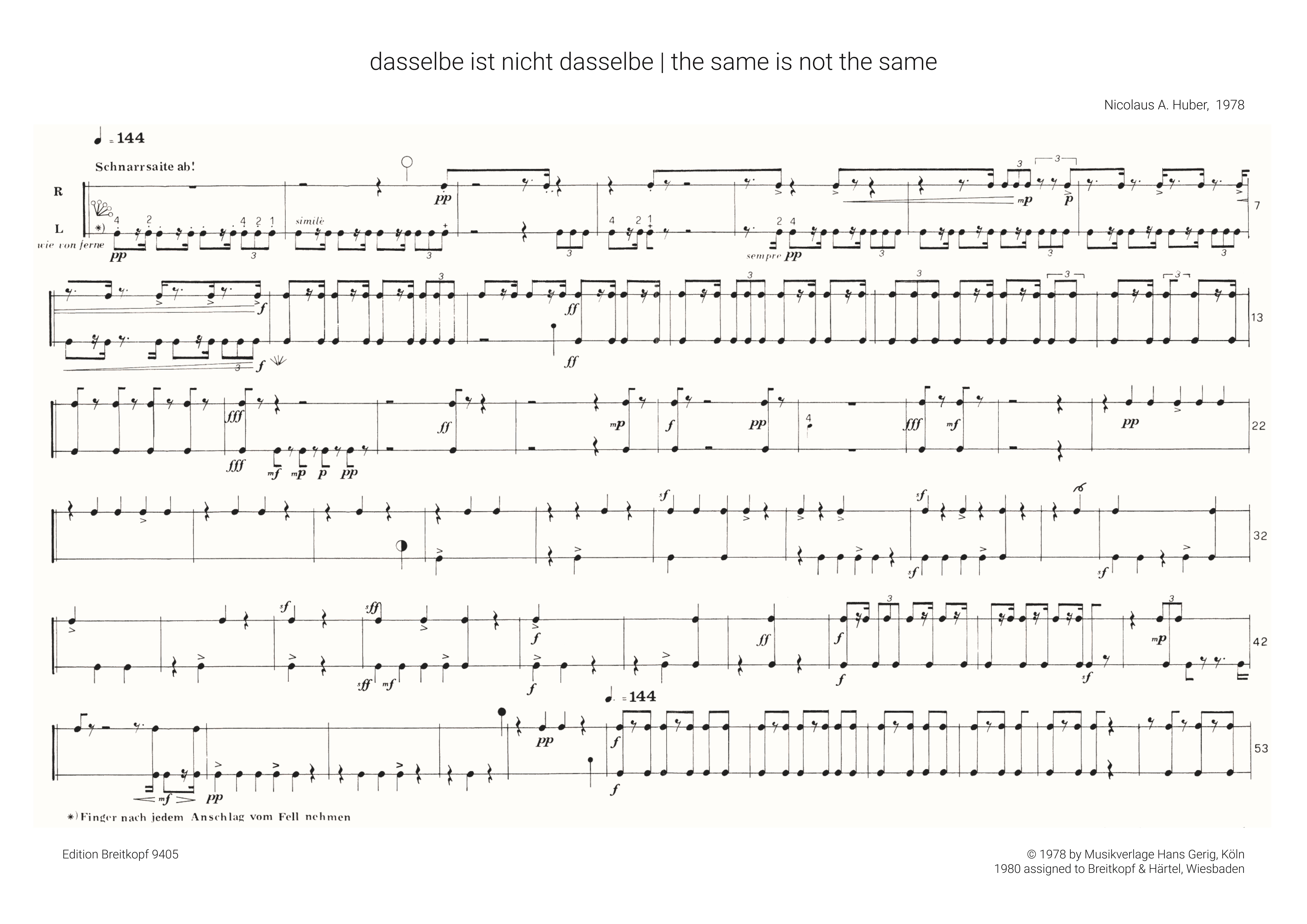 Dasselbe ist nicht dasselbe