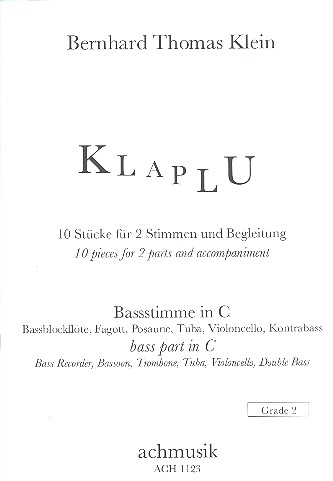 Klaplu (+CD) für 2 Bassstimmen in C