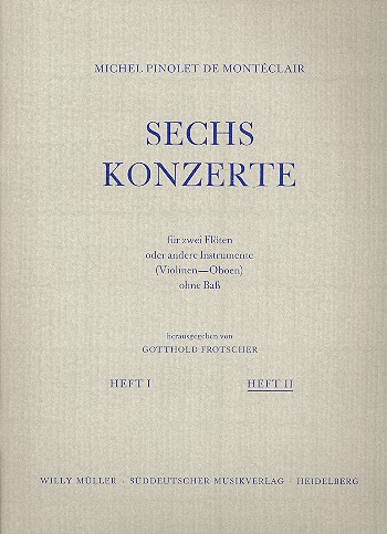 6 Konzerte Band 2 für 2 Flöten (2 Vl., 2 Ob.)