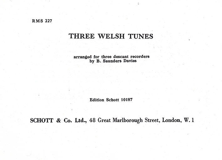 3 welsh Tunes