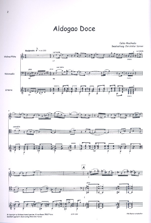 Trio Sambossa für Violine (Flöte),