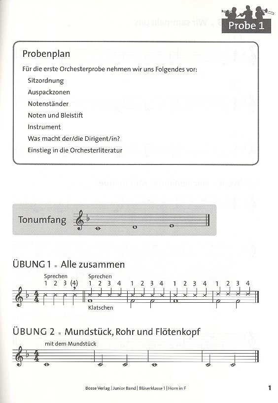 Junior Band Bläserklasse Band 1