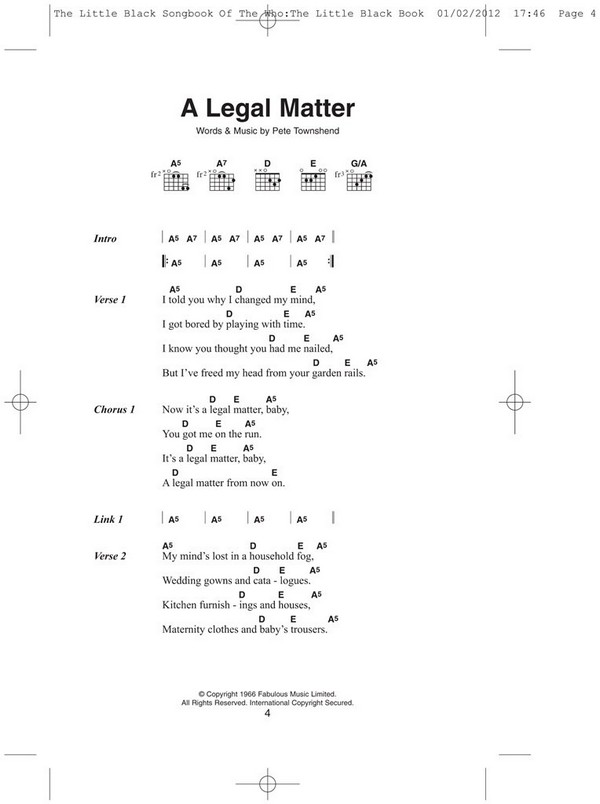 The little black Songbook: The Who