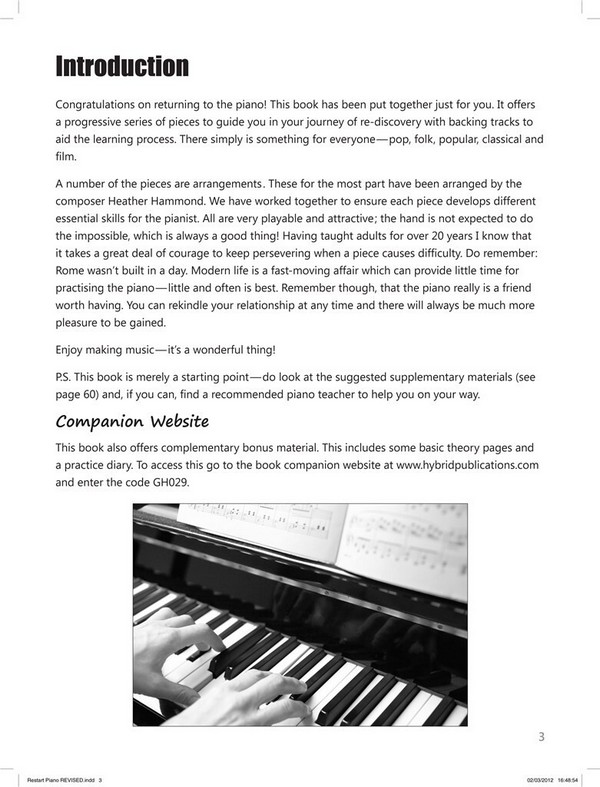 Restart Piano (+CD):