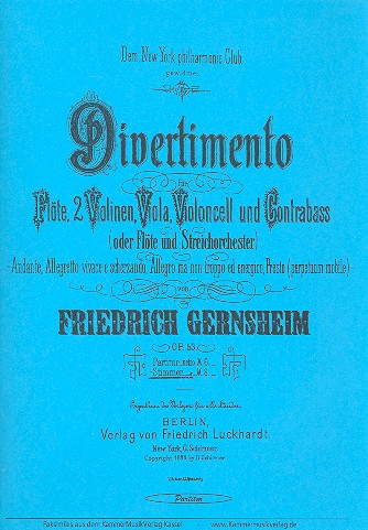 Divertimento E-Dur op.53 für Flöte,