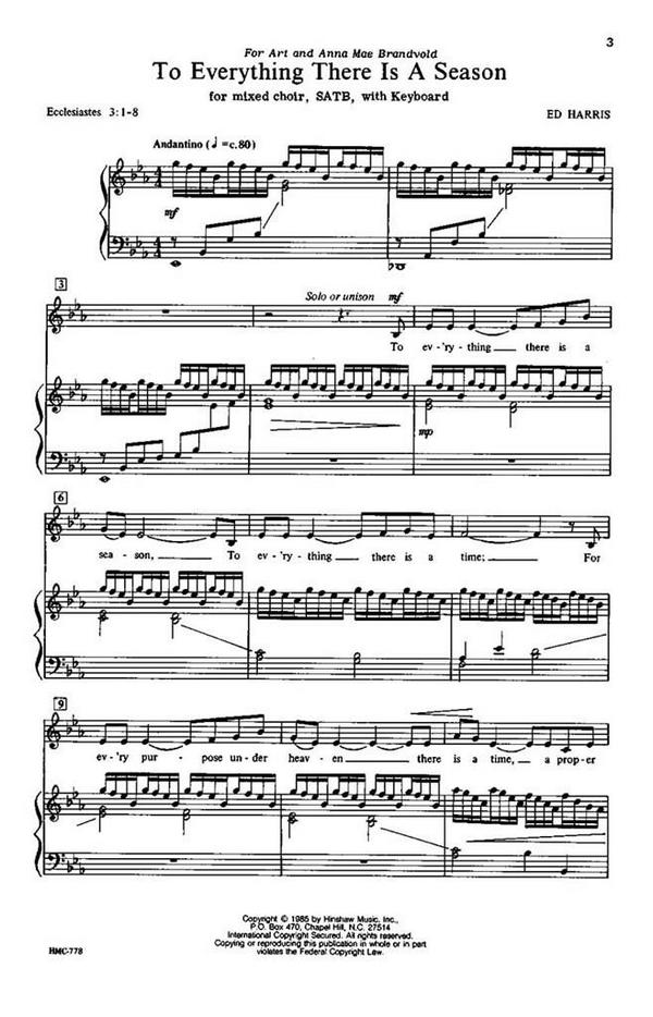 To Everything there is a Season