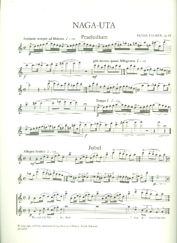 Naga-Uta op.48 für Sopran und Flöte