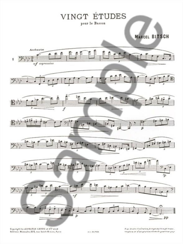 20 etudes pour bassoon