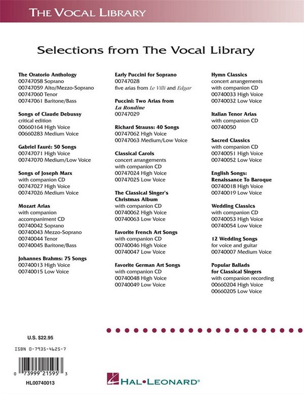 75 Songs for high voice and piano