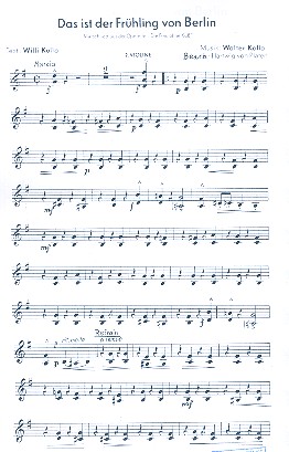 Das ist der Frühling von Berlin und Solang' noch unter'n Linden