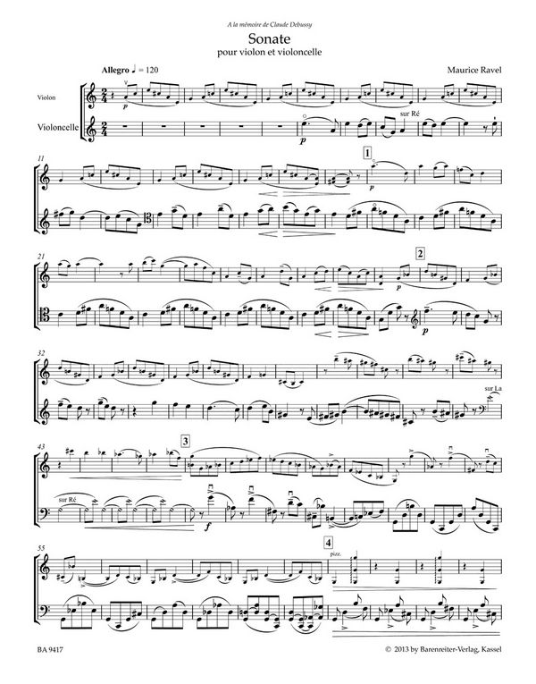 Sonate en 4 parties für Violine und