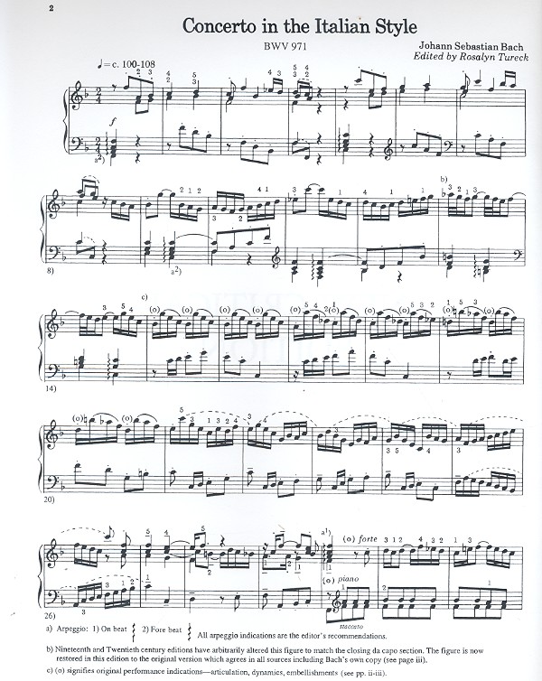 Concerto in the Italian Style BWV971