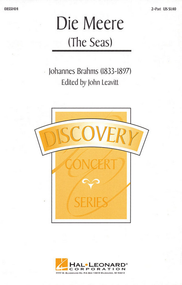 Die Meere für 2stg gem Chor und