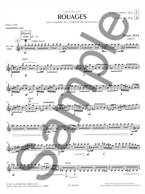 Rouages (+CD) pour saxophone alto