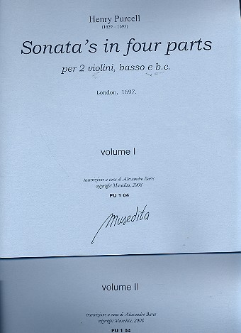 Sonata's in 4 Parts vol.1 per