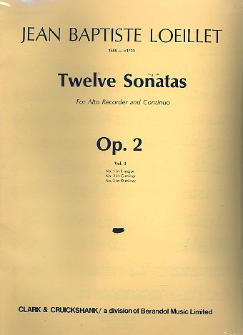 12 Sonatas op.2 vol.1 (nos.1-3)