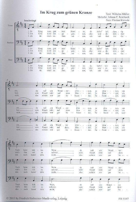 Stimmt an Band 2 für Männerchor a cappella