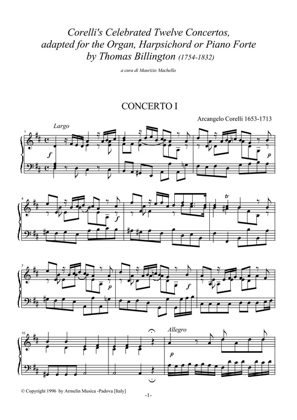 12 celebrated Concertos vol.1