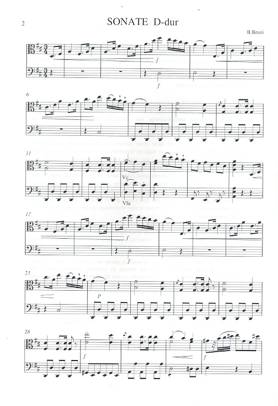 Sonate D-Dur für Viola solo und