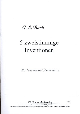 5 zweistimmige Inventionen