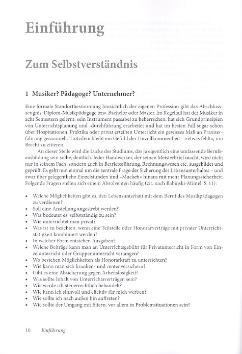 Marketing und Management für Musikpädagogen