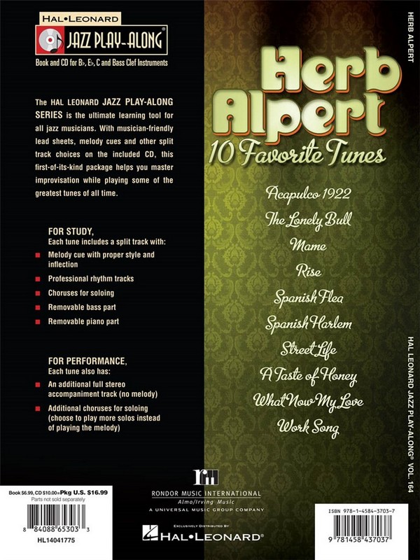 Herb Alpert - 10 favorite Tunes (+CD):