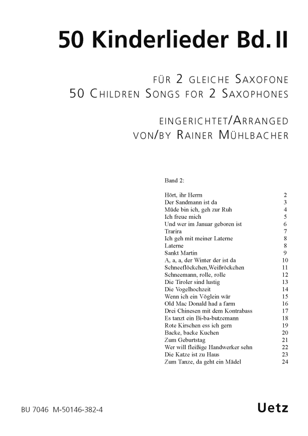 50 Kinderlieder Band 2