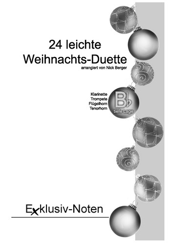 24 leichte Weihnachtsduette in B