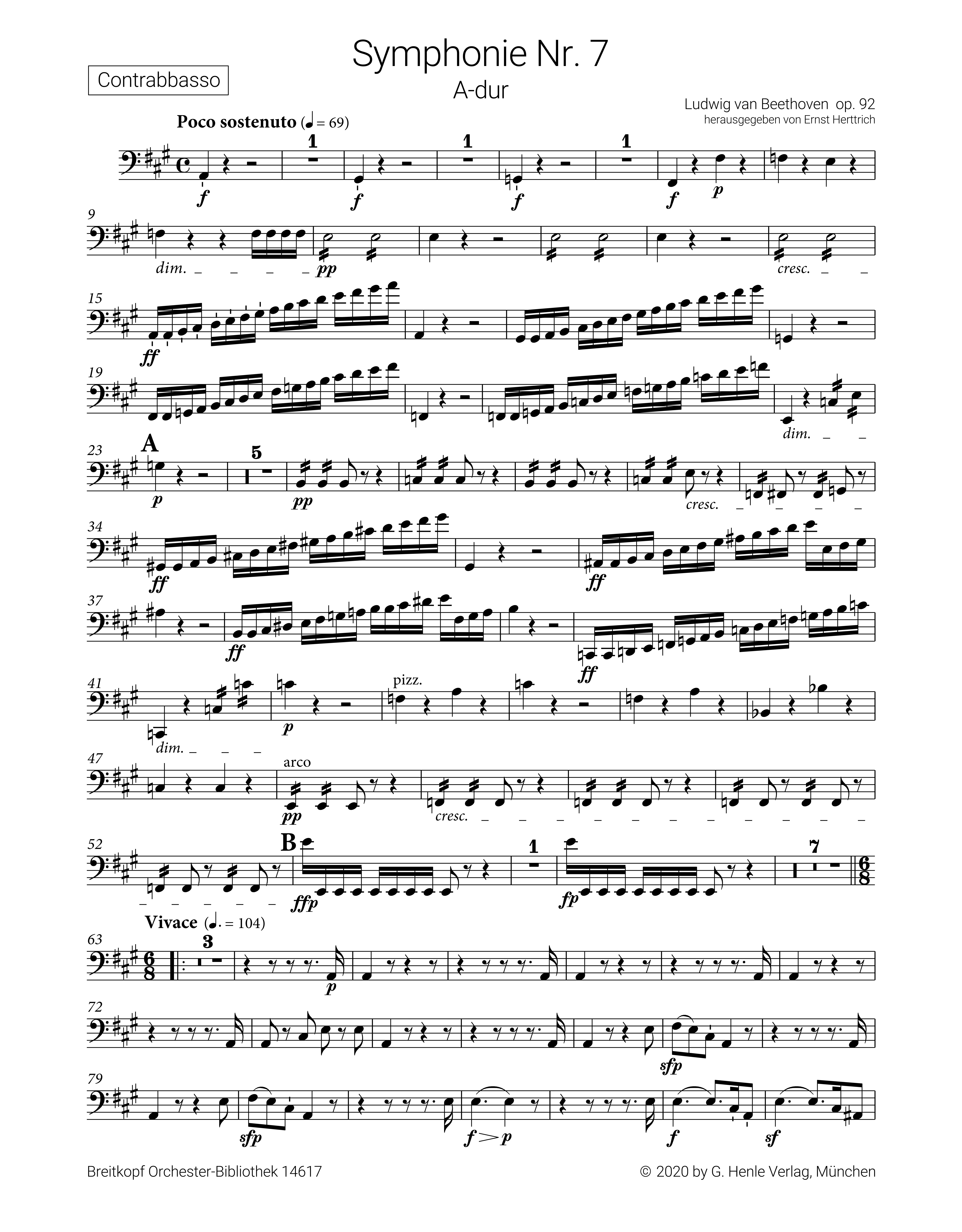 Sinfonie A-Dur Nr.7 op.92