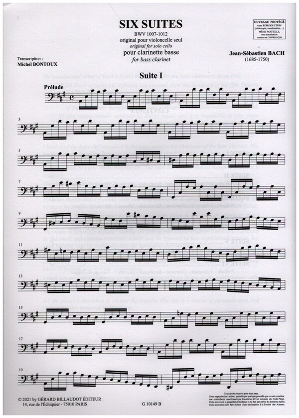 Six suites BWV 1007-10012