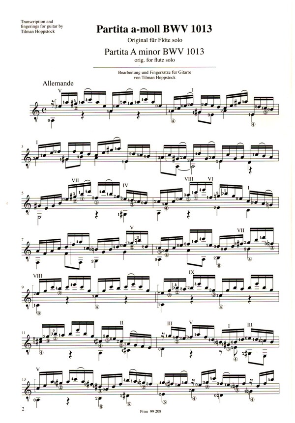 Partita a-moll BWV1013 für Flöte