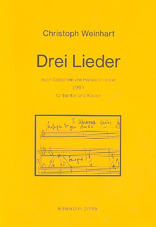 3 Lieder für Bariton und Klavier