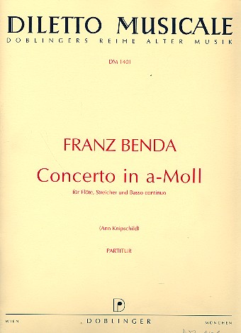 Konzert a-Moll für Flöte, Streicher und Bc