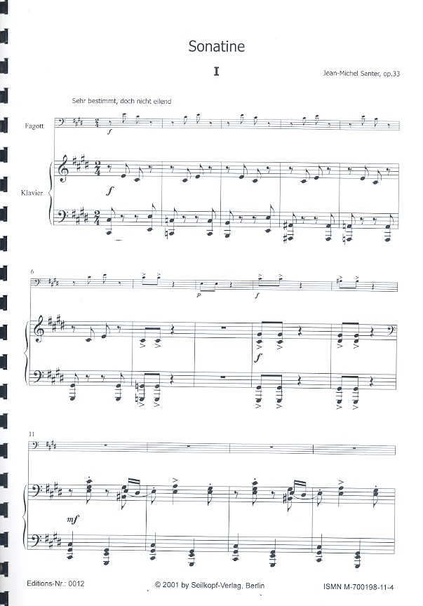 Sonatine cis-Moll op.33 für