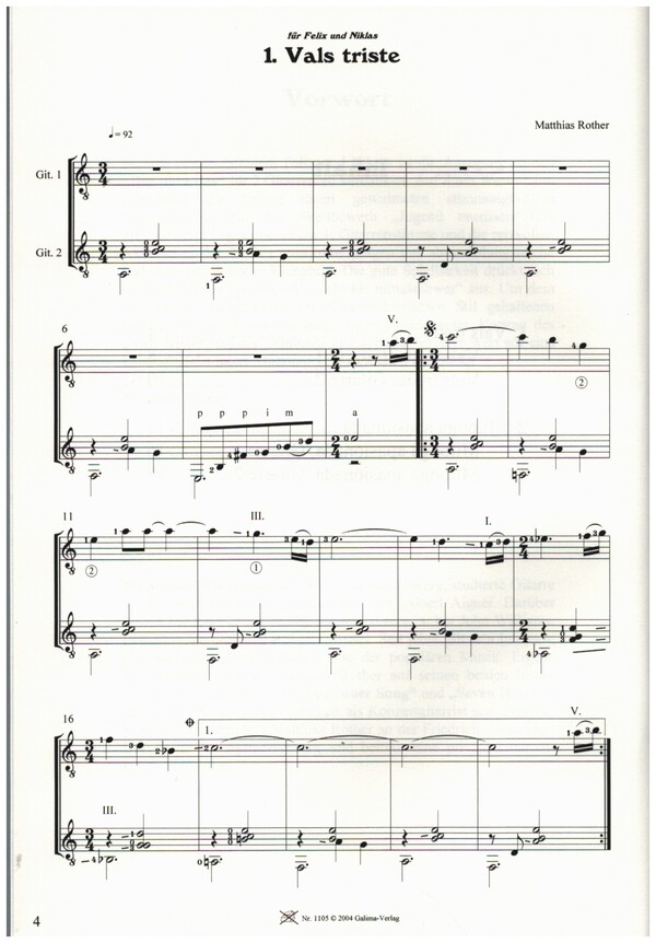 Dos para dos für 2 Gitarren