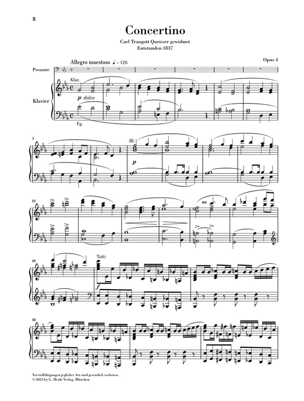 Concertino Es-dur op.4